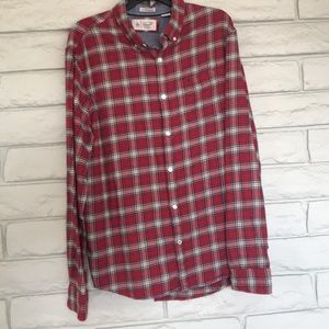 Mens slim fit red flannel shirt 🐧 munsingwear